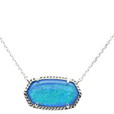 <span>CLOSEOUT! </span>Blue Opal .925 Sterling Silver Pendant
