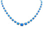 <span>CLOSEOUT! </span>Blue Opal .925 Sterling Silver Necklace