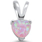 Pink Opal Heart .925 Sterling Silver Pendant