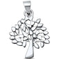 <span>CLOSEOUT! </span> Sterling Silver Plain Tree of Life Family Tree Charm Pendant