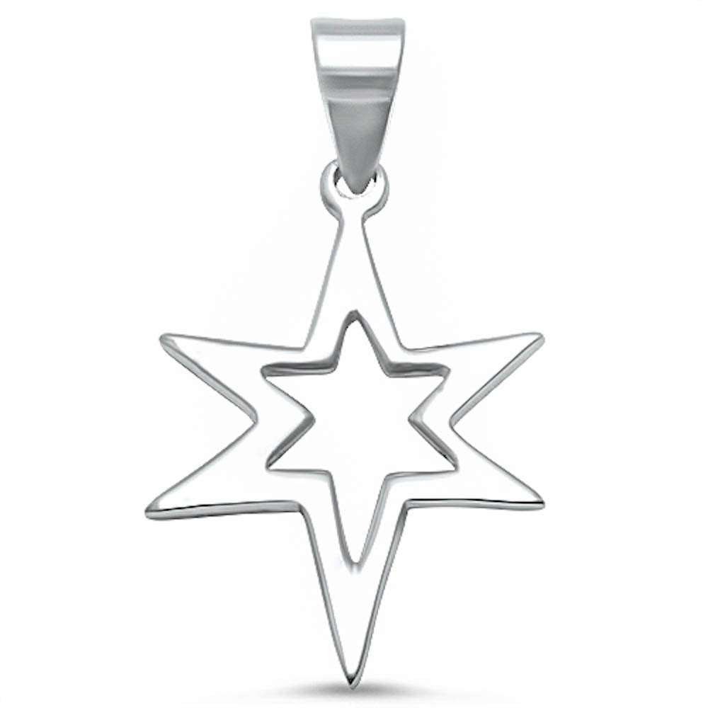 <span>CLOSEOUT! </span>Plain Star of David .925 Sterling Silver Pendant