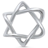 <span>CLOSEOUT! </span>Plain Star of David .925 Sterling Silver Pendant