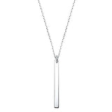 Engraveable Bar .925 Sterling Silver Necklace