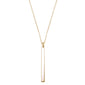 <span>CLOSEOUT! </span>Yellow Gold Plated Engraveable Bar .925 Sterling Silver Necklace