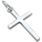 Small Plain Cross .925 Sterling Silver Pendant