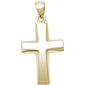 <span>CLOSEOUT! </span>Yellow Gold Plated Plain Cross  .925 Sterling Silver Pendant