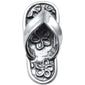 <span>CLOSEOUT! </span>Plumeria  Beach Flip Flop Design Sandal .925 Sterling Silver Pendant