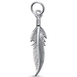 Plain Feather Design .925 Sterling Silver Pendant