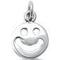Plain Smiley Face .925 Sterling Silver Charm Pendant