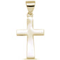 <span>CLOSEOUT! </span>Yellow Gold Plated Solid Cross .925 Sterling Silver Pendant