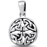Plain Filigree Design Charm .925 Sterling Silver Pendant