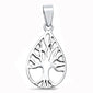 <span>CLOSEOUT! </span>Plain Tree Of Life .925 Sterling Silver Pendant