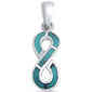 <span>CLOSEOUT!</span>Turquoise Shell Infinity .925 Sterling Silver Pendant