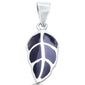 Wholesale Silver- Black Onyx Leaf .925 Sterling Silver Pendant