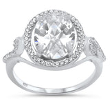 <span>CLOSEOUT!</span>Oval Cut Cubic Zirconia .925 Sterling Silver Ring