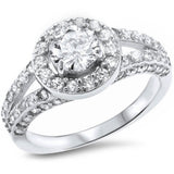 <span>CLOSEOUT! </span>2ct Halo Style CZ .925 Sterling Silver Ring