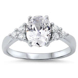 Oval Cubic Zirconia .925 Sterling Silver Ring