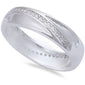 Men's Cz Wedding Engagement Band .925 Sterling Silver Ring Sizes 8-11