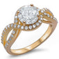 1.50ct Yellow Gold Plated Halo Solitaire .925 Sterling Silver Ring Sizes 4-10