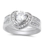 1.50ct Heart Shape CZ Promise Ring .925 Sterling Silver Ring Sizes 5-9