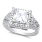 3.50ct Princess Cut CZ .925 Sterling Silver Ring Sizes 6-9