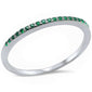 <span>CLOSEOUT!</span>Green Emerald .925 Sterling Silver Band Ring