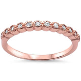   Rose Gold Plated Cz .925 Sterling Silver Ring