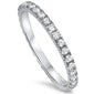 New Round Cz Eternity Style Band .925 Sterling Silver Ring Sizes 3-10