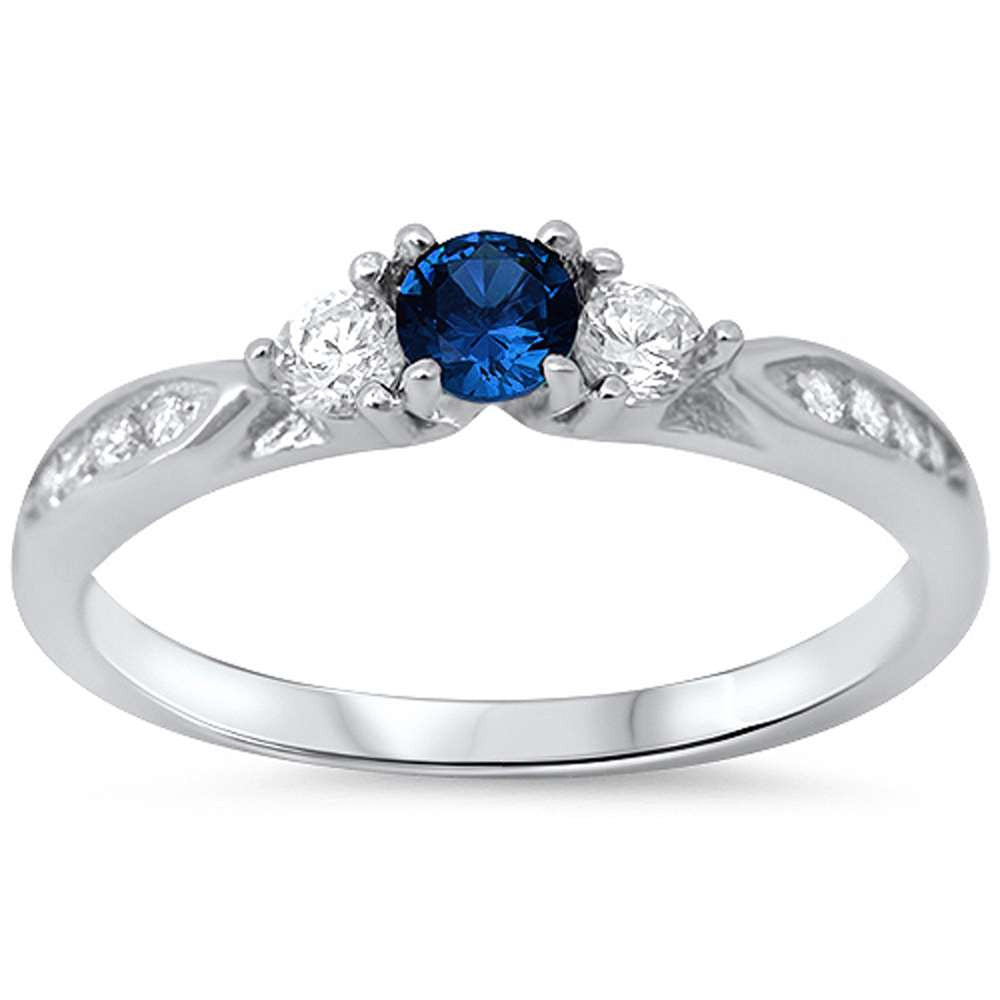 Cubic zirconia and sapphire 2025 engagement rings