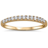 Yellow Gold Plated Cubic Zirconia .925 Sterling Silver Ring