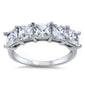 4 Princess Cut Cz Fashion .925 Sterling Silver Ring sizes 4-10