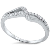  New Style Cz Infinity .925 Sterling Silver Ring