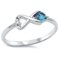 Aquamarine Infinity .925 Sterling Silver Ring Sizes 4-10