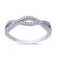 Infinity Style Cubic Zirconia .925 Sterling Silver Ring Sizes 5-10