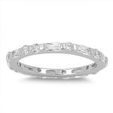 Sterling Silver Cubic Zirconia Engagement Ring