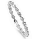 Cubic Zirconia Solid .92 Sterling Silver Ring