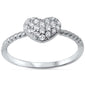 Cubic Zirconia Heart Promise .925 Sterling Silver Ring Sizes 5-9
