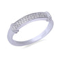 Micro Pave Cubic Zirconia .925 Sterling Silver Ring Sizes 5-9