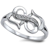New Style Cz Infinity .925 Sterling Silver Ring