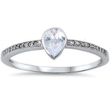 Cubic Zirconia Fashion .925 Sterling Silver Ring Size 4