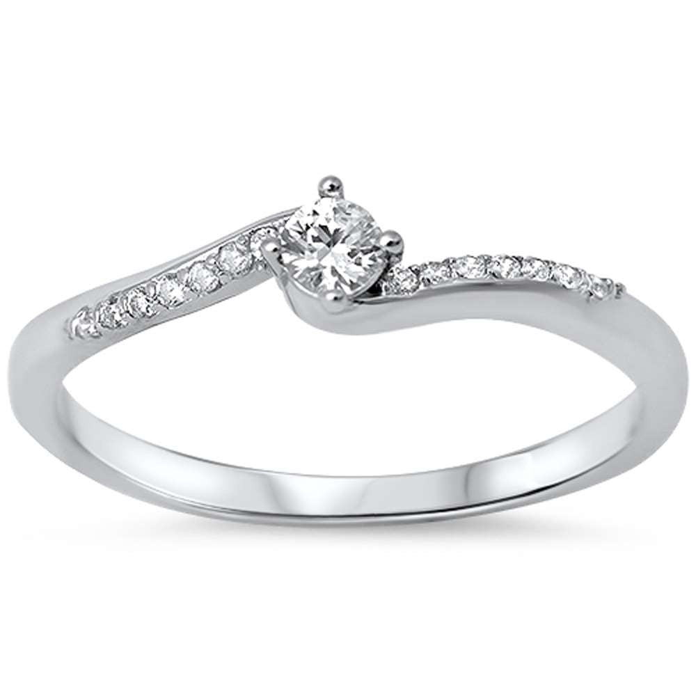 Cz Promise .925 Sterling Silver Ring sizes 5-10