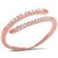 Rose Gold Plated Cz .925 Sterling Silver Fashion Ring Sizes 4-9