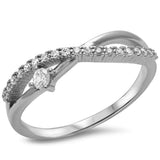  Cz Infinity .925 Sterling Silver Ring Sizes 4-10