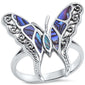 Abalone Butterfly .925 Sterling Silver Ring sizes 6-9