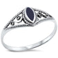 Black Onyx Filigree .925 Sterling Silver Ring sizes 6-9