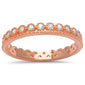 Rose Gold Plated Cz Crown .925 Sterling Silver Ring Sizes 4-10