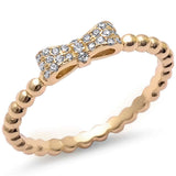 Yellow Gold Plated Micro Pave Cz Bow Tie .925 Sterling Silver Ring Sizes 5-10
