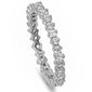 <span>CLOSEOUT!</span>Round & Princess Russian Cz Eternity Band .925 Sterling Silver Ring Sizes 4,10,12