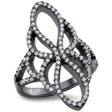 <span>CLOSEOUT!</span>Black Plated Antique Reproduction CZ .925 Sterling Silver Ring