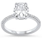 Oval Cut Cubic Zirconia Engagement .925 Sterling Silver Ring Sizes 4-10
